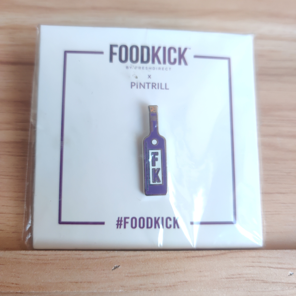 Pintrill Foodkick Purple Enamel Pin